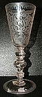 Spectacular South German Wine Goblet; C 1700