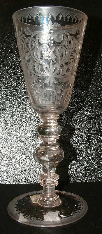 Spectacular South German Wine Goblet; C 1700