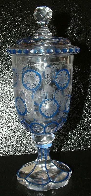 Enameled and Engraved Goblet and Cover; C 1850
