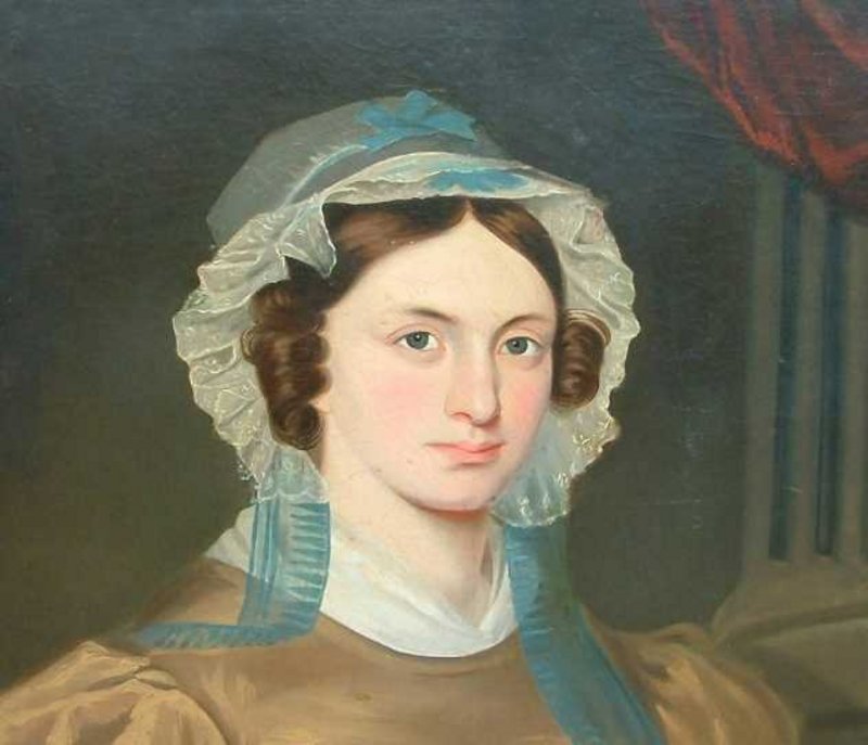 Folky Portrait of Young Woman c 1835