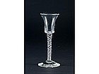 Gorgeous English Mercury Twist Wine Glass   c 1755