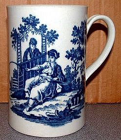 Dr. Wall First Period Worcester Tankard; c 1770