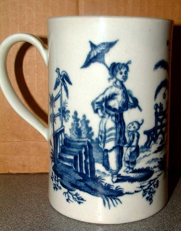 Dr. Wall First Period Worcester Tankard; c 1770