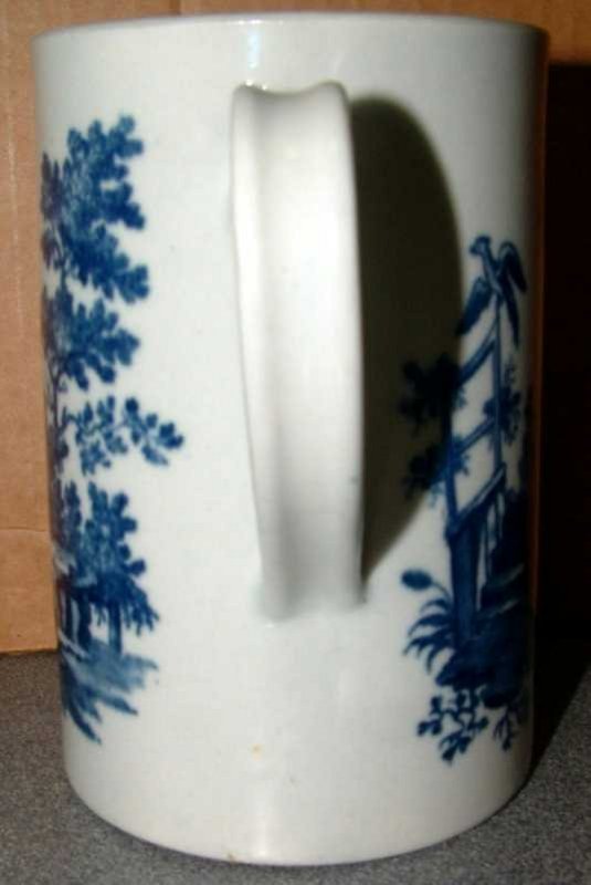 Dr. Wall First Period Worcester Tankard; c 1770