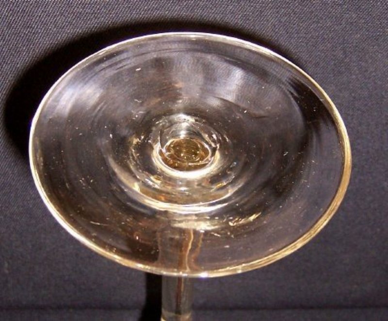Antique English Toasting Wine Glass c 1750