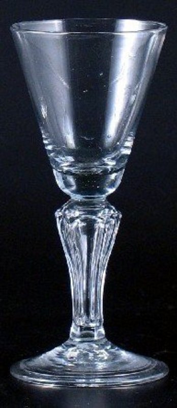 Antique English Silesian Stem Drinking Glass; c 1725