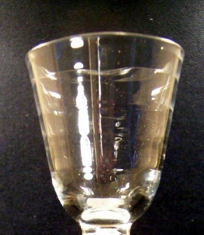 English Opaque Twist Lynn Wine Glass  c 1765