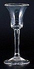 English Balustroid Wine Glass  c 1740