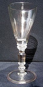 Fine English Balustroid Drinking Glass; c 1810