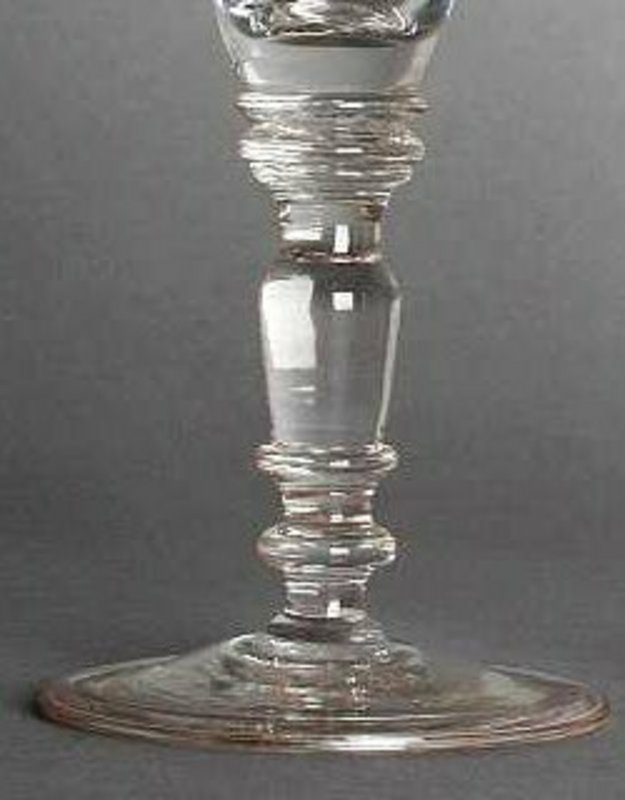 Fine English Balustroid Drinking Glass; c 1810