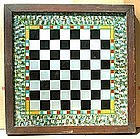 Exceptional Reverse Painted Game Board; c 1880