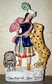 Death of the Lion Queen   Staffordshire Figure; c 1870