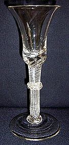 An MSAT Wine Glass with Vermicular Collar; c 1755