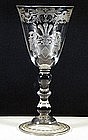 Antique Drinking Glass Newcastle Light Baluster c 1750