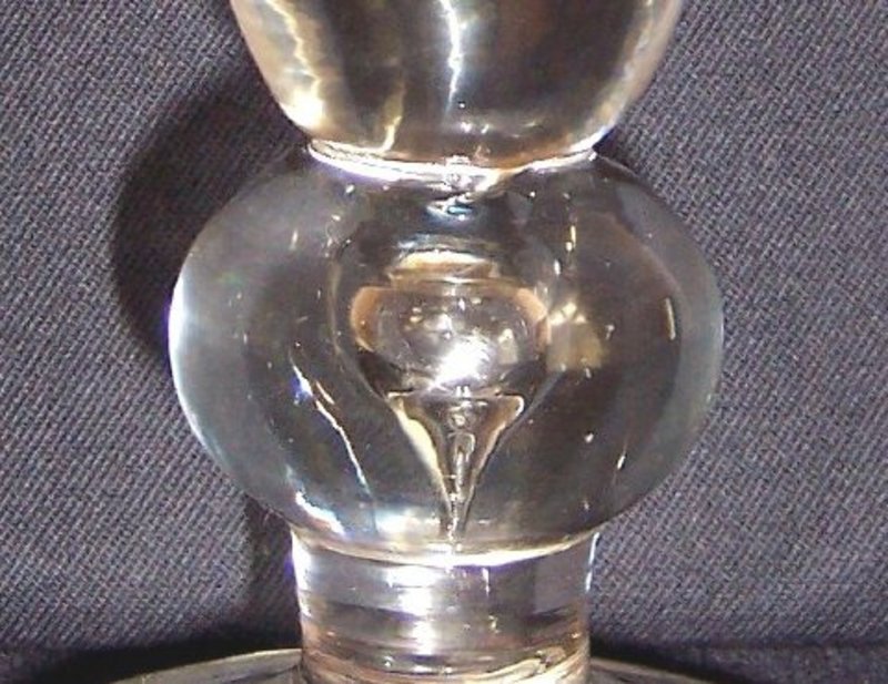 Rare Heavy Baluster Dram Glass, c 1705