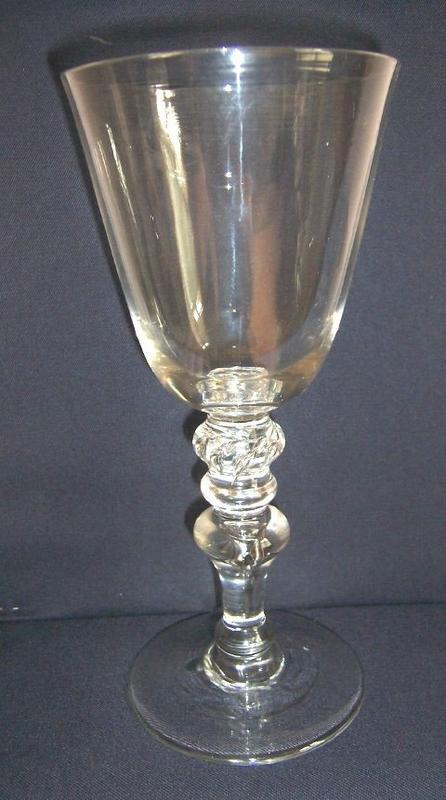 18th Century Glass Newcastle Light Baluster c 1750