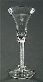 Elegant and Rare Air Twist Wine Glass  c  1750