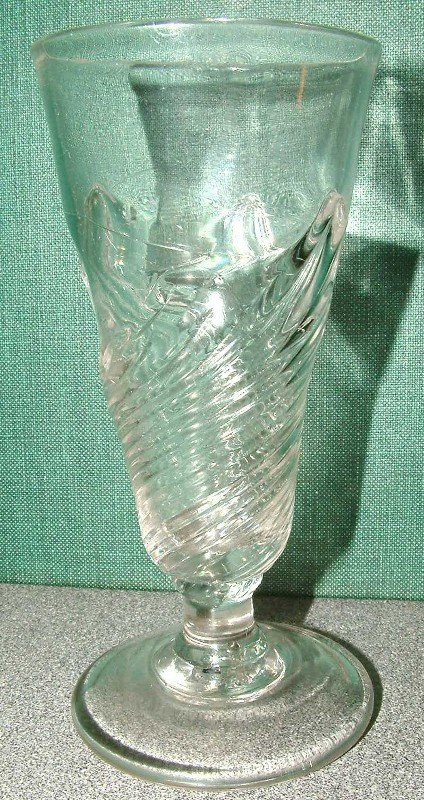 English Flammiform Dwarf Ale Glass c1740