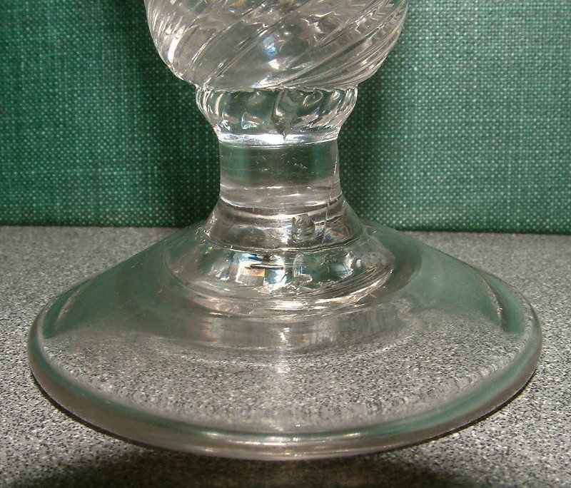 English Flammiform Dwarf Ale Glass c1740