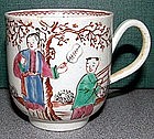A Chaffers Coffee Can with Chinese Figures c 1765