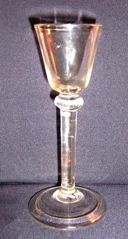 Balustroid Antique Wine Glass c 1745