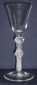 Knopped Air Twist Drinking Glass  c 1755