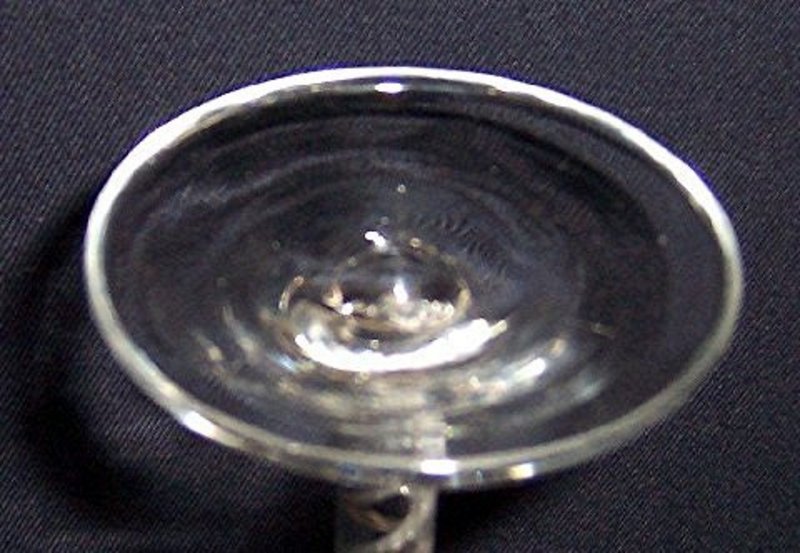 English Wine Glass with Bucket Bowl  c 1755