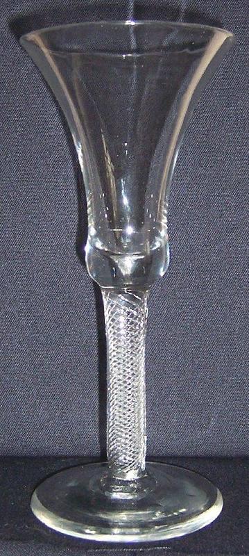 Multiple Spiral Air Twist Wine Glass  c 1755