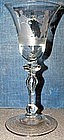 Newcastle Light Baluster Marriage Glass  c1750