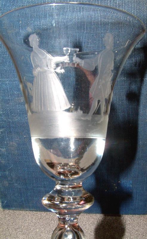 Newcastle Light Baluster Marriage Glass  c1750