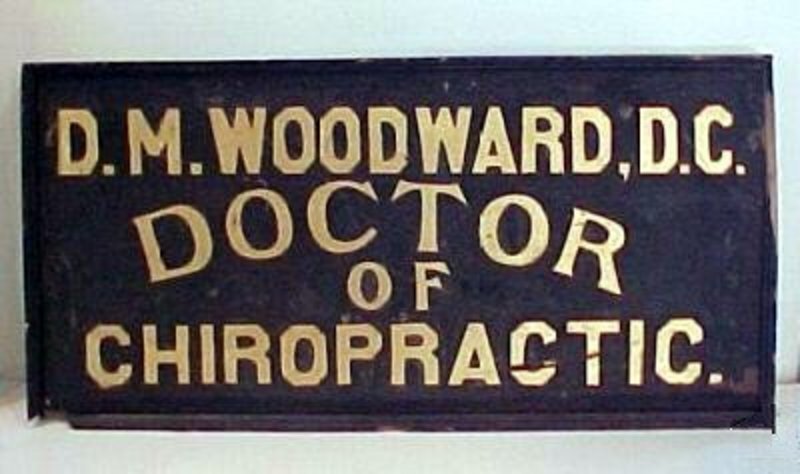 Chiropractor Smalt Trade Sign c 1895