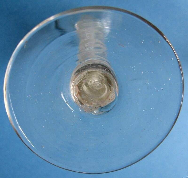 Opaque Twist English Cordial Glass  c 1765