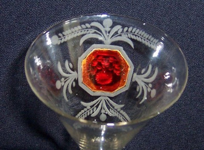 Early Zwischengold Wine Glass  c 1735