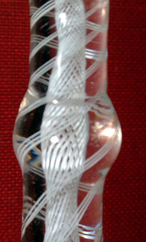 Opaque Twist  Wine Glass  3 Knops  c1760