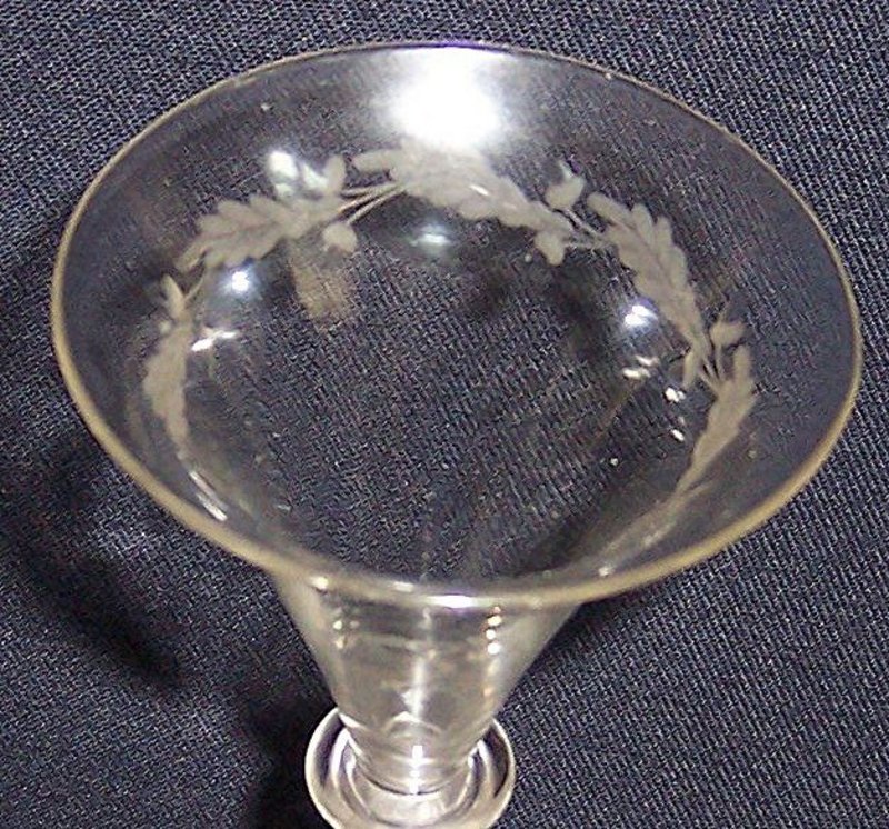 Scottish Opaque Twist Wine Glass with Collars  c 1765