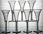 Rare English Air Twist Wine Glasses, Set of 6  c1755
