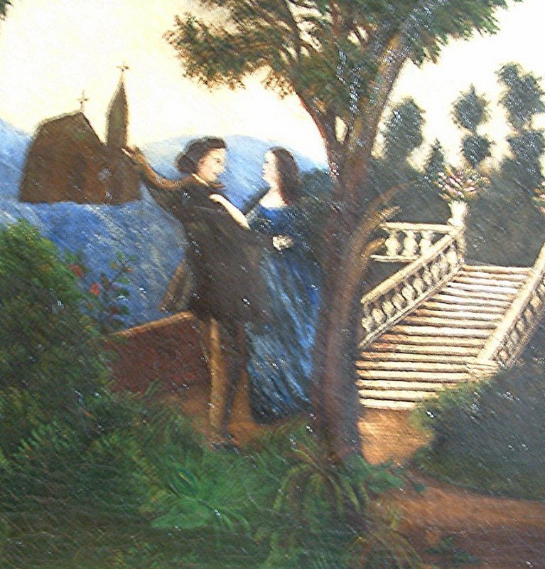 Important Folk Art Temperance Painting Neal Dow c1840