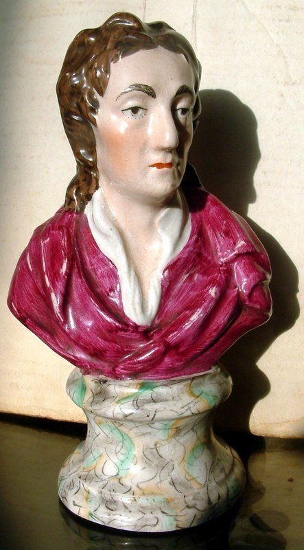 Staffordshire Bust Figure of Locke  c1830