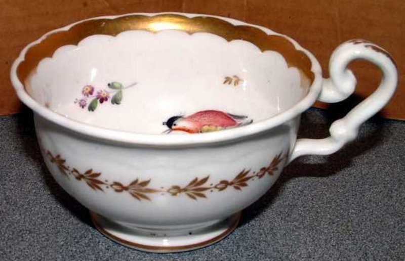 Beautiful Porcelain Teacup and Saucer   c1825
