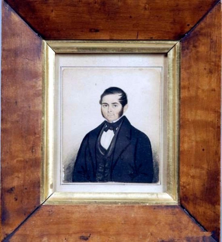 Henry Walton Small Watercolor Portrait   c1842