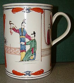 Dr. Wall First Period Worcester Large Tankard c1765