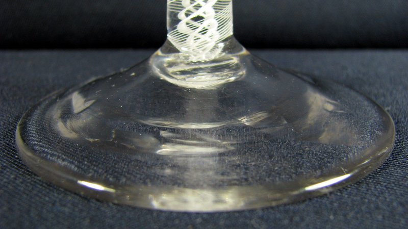 c1765  English DSOT Opaque Twist Wine Glass