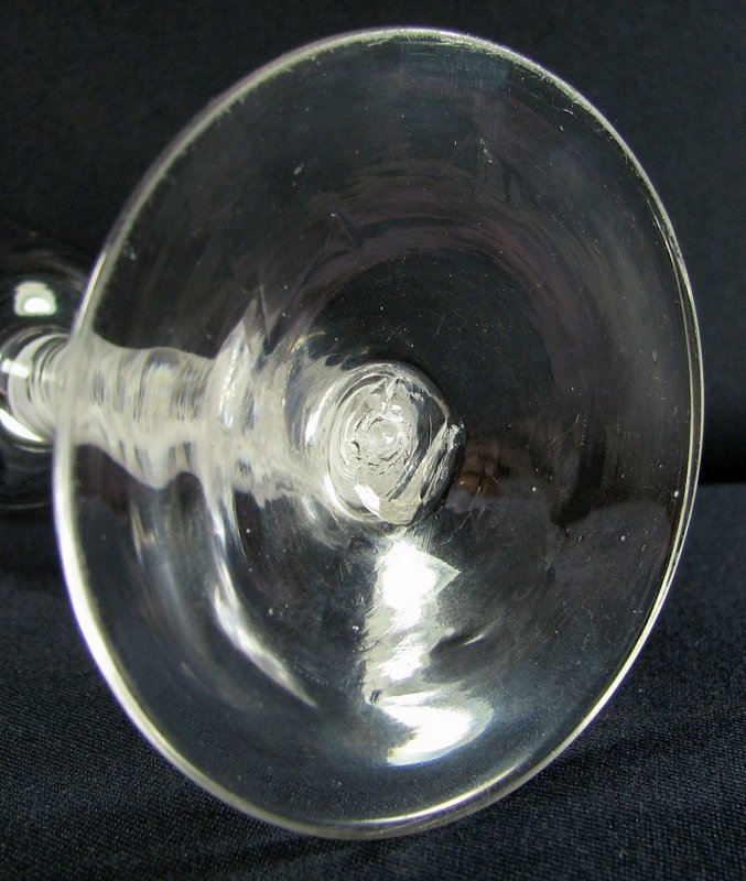 c1765  English DSOT Opaque Twist Wine Glass