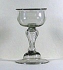 English Baluster Champagne Glass  c1695