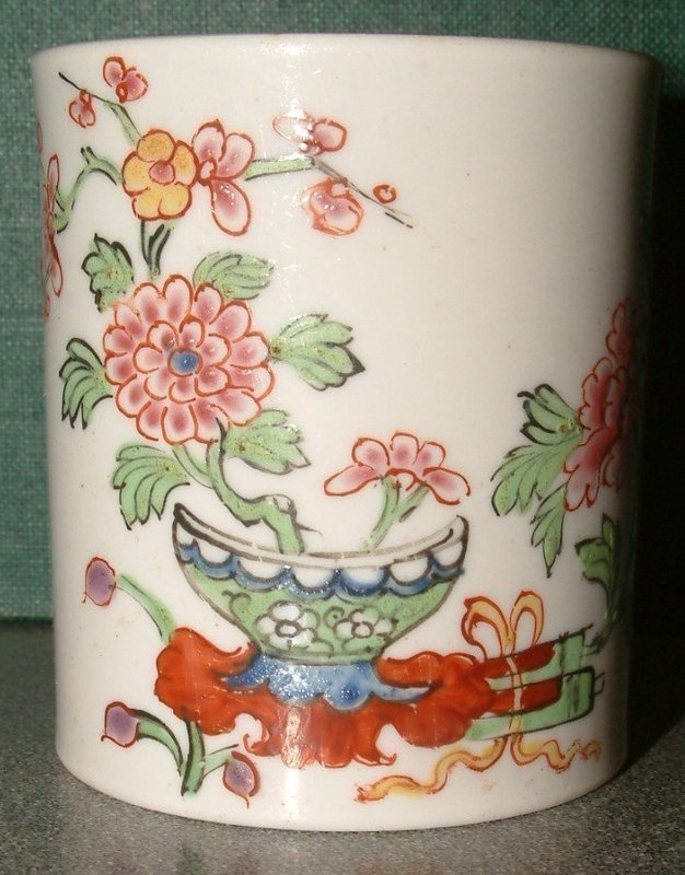 Samuel Gilbody Liverpool Porcelain Mug  c1757 Perfect
