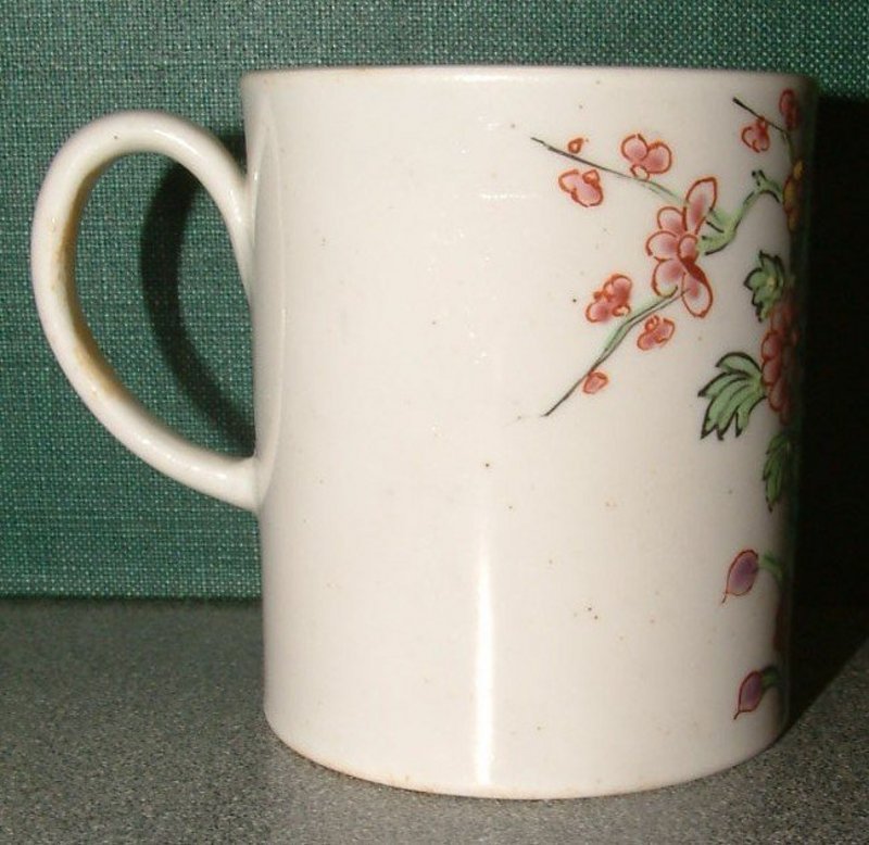 Samuel Gilbody Liverpool Porcelain Mug  c1757 Perfect