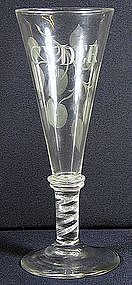 Extremely Rare Cider Glass  c1755