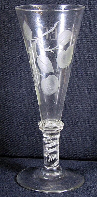 Extremely Rare Cider Glass  c1755