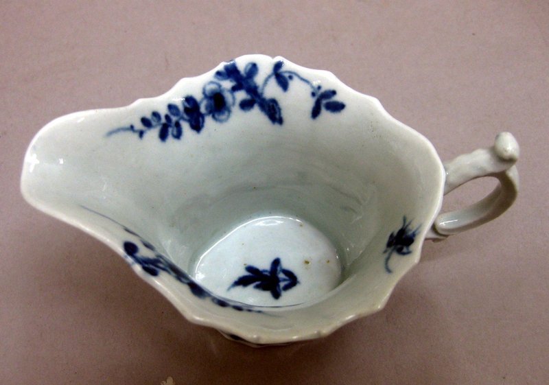 Rare Dr. Wall Worcester Cream Boat  c1755