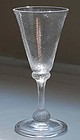 English Wrythen Balustroid Antique Wine Glass c 1750